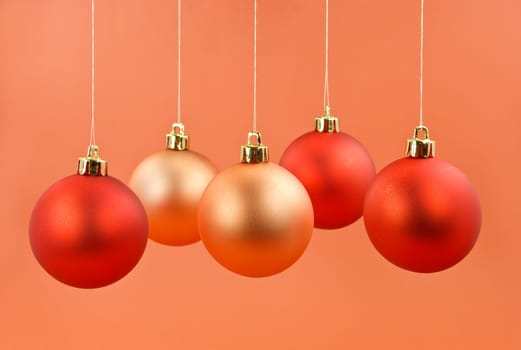 Christmas tree decoration with the baubles