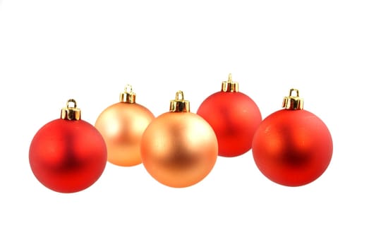 Christmas tree decoration with the baubles