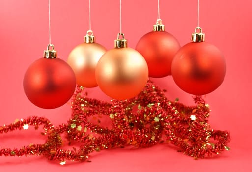 Christmas tree decoration with the baubles