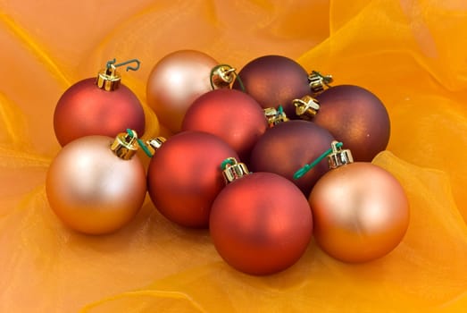 Christmas decoration with the baubles