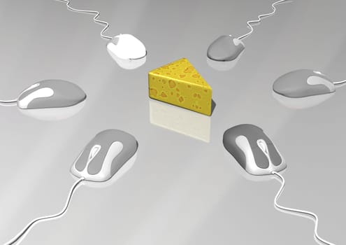 PC Mice with Cheese Corner