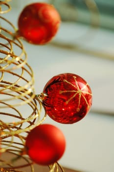 Red christmas bulbs