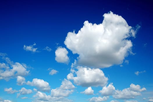 Cotton like cloudy sky