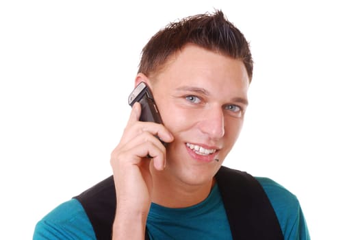 Young man talking on the phone
