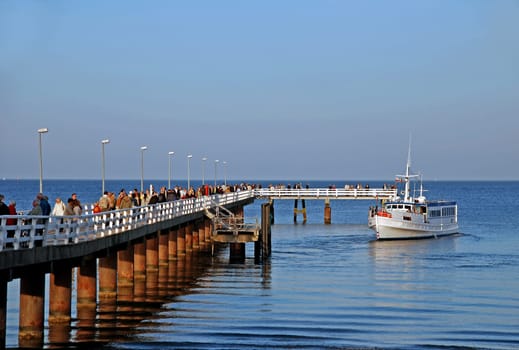 Excursion steamer in Schleswig Holstein