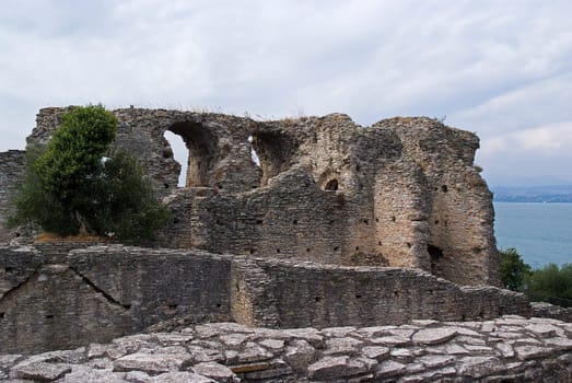 The ruins of Catullo on Lake Garda