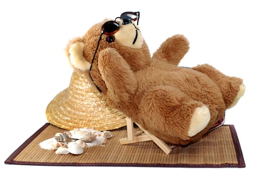 Teddy sunbathing