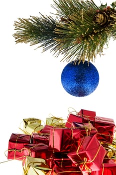 Christmas ball with gift spacker