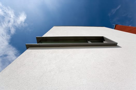 House façade with blue sky