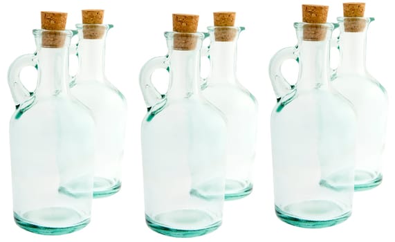 Glass bottle with cork