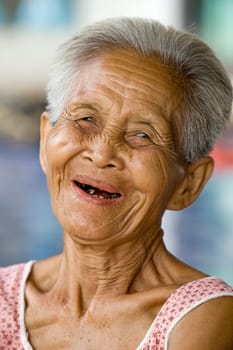 Portrait of an old Asian woman