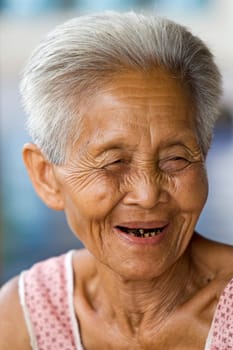 Portrait of an old Asian woman