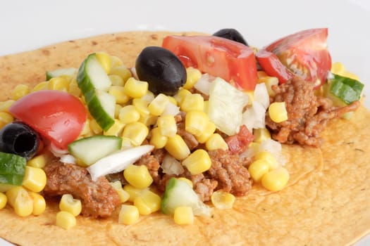 Topped tortilla