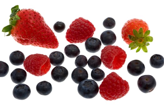 Raspberries,cranberries,strawberries