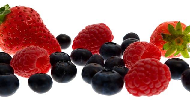 Raspberries,cranberries,strawberries