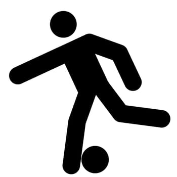 black silhouette of a soccerman