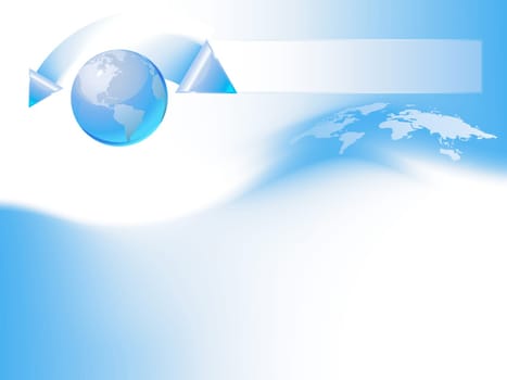 Blue globe template