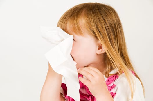 girl with tissue