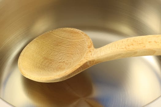 Empty pot with spoon