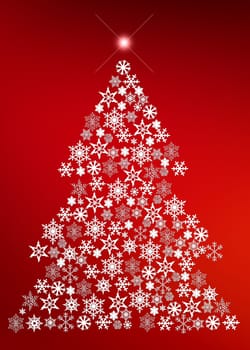 Christmas tree traditional without isolated without background