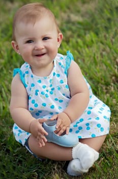 baby on the grass