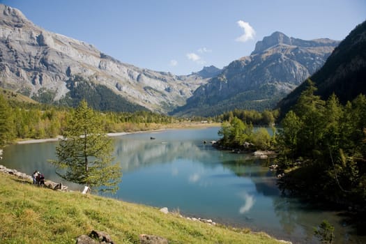 Derborence Mountain Lake