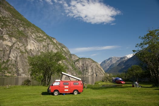 Campsite by the Eidfjord