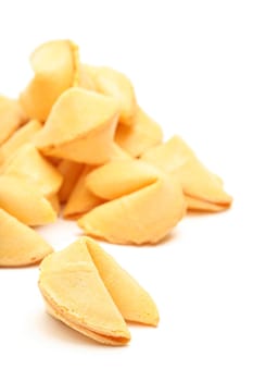 fortune cookies isolated on white