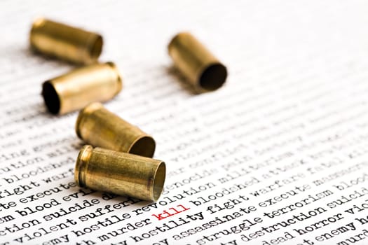 bullet shells over violence
