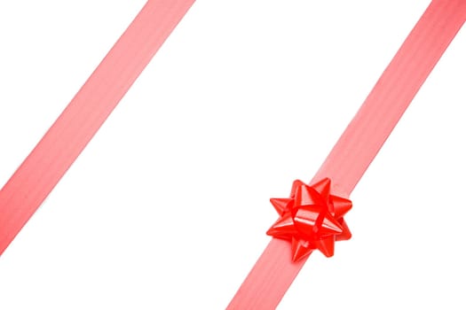 Red ribbon of gift