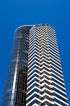 apartment building against blue sky