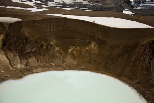 Swimming in the volcanic crater Viti