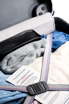 airport security - luggage inspection
