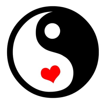 Yin Yang With Hearts