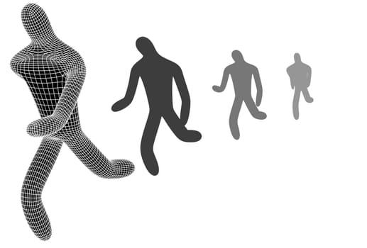Runners as 3D schemes
