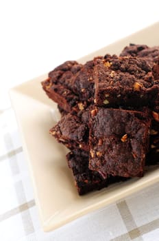 Homemade chocolate brownies