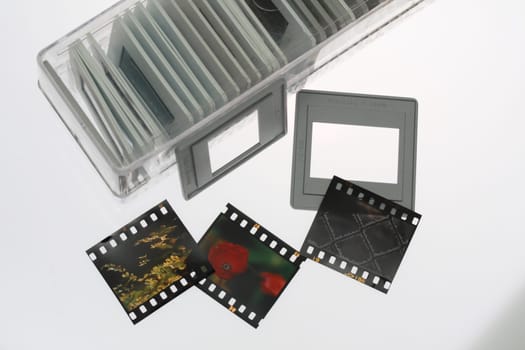 Slide box with slides