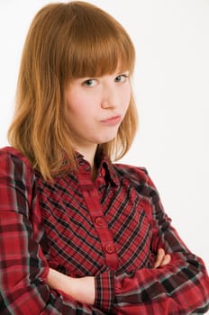 young woman very dissatisfied
