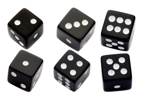 Six black dices