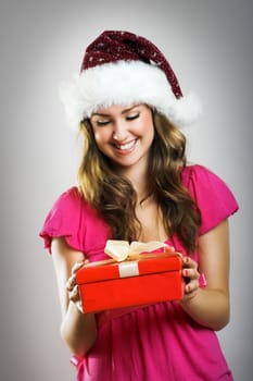 Santa Claus with gift