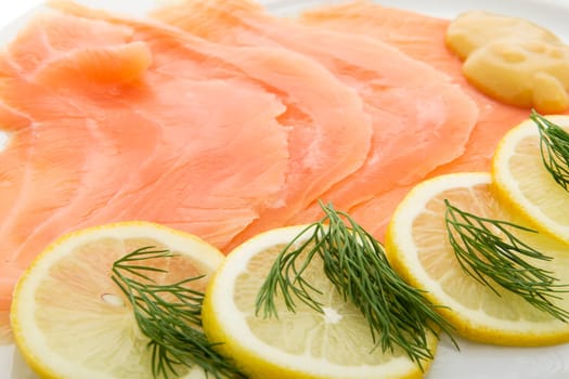 Salmon on plate