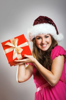 Santa Claus with gift