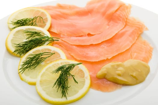 Salmon on plate