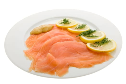 Salmon on plate