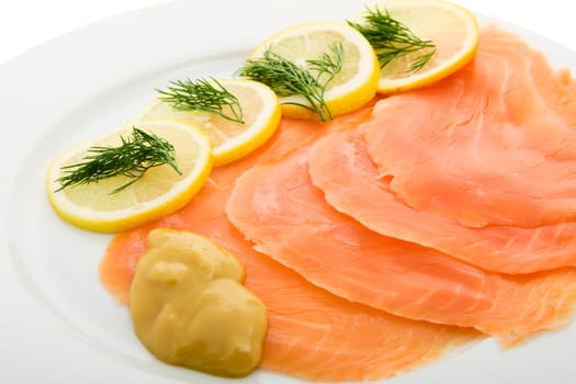 Salmon on plate