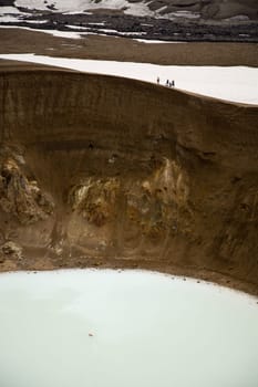 Swimming in the volcanic crater Viti