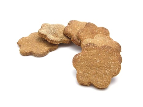 Cute dog biscuits in the shape of flowers