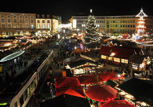 Part of the Kassel Christmas market.