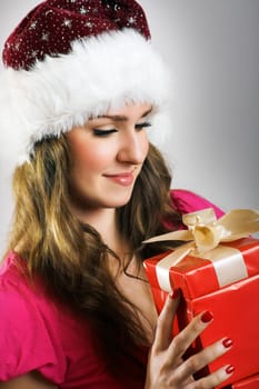 Santa Claus with gift