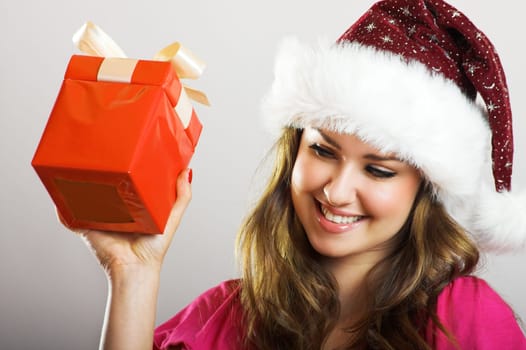 Santa Claus with gift